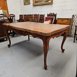Louis XV Style Walnut Parquetry Top Extension Table | Antique & Vintage | Moonee Ponds Antiques | Australia Wide Delivery