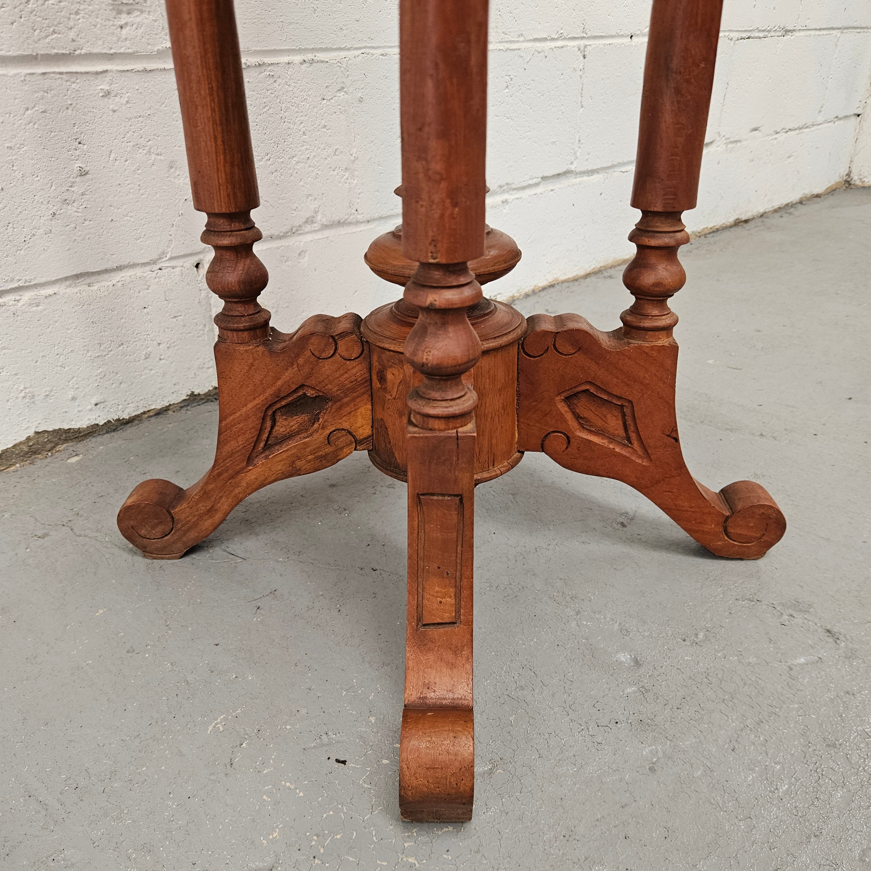 Vintage Mahogany Marble Top Round Table | Antique & Vintage | Moonee Ponds Antiques | Australia Wide