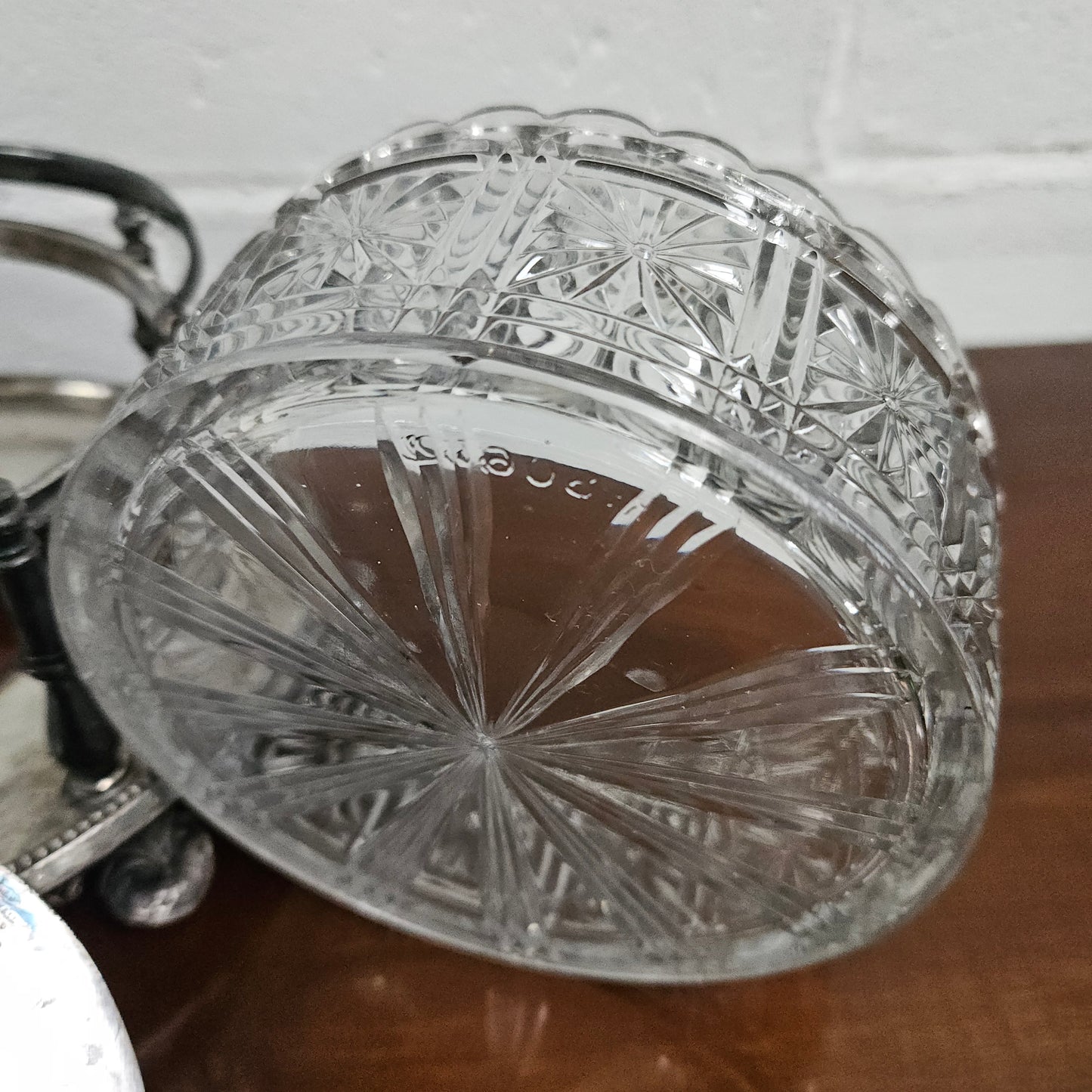 Victorian Walker & Hall Silver & Glass Insert Butter Dish