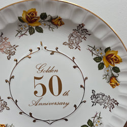 Vintage 50th Anniversary Decorative Plate | Antique & Vintage | Moonee Ponds Antiques | Australia Wide Delivery