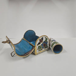 Vintage Cloisonné Treasure Box With Thimble | Antique & Vintage | Moonee Ponds Antiques | Australia Wide Delivery