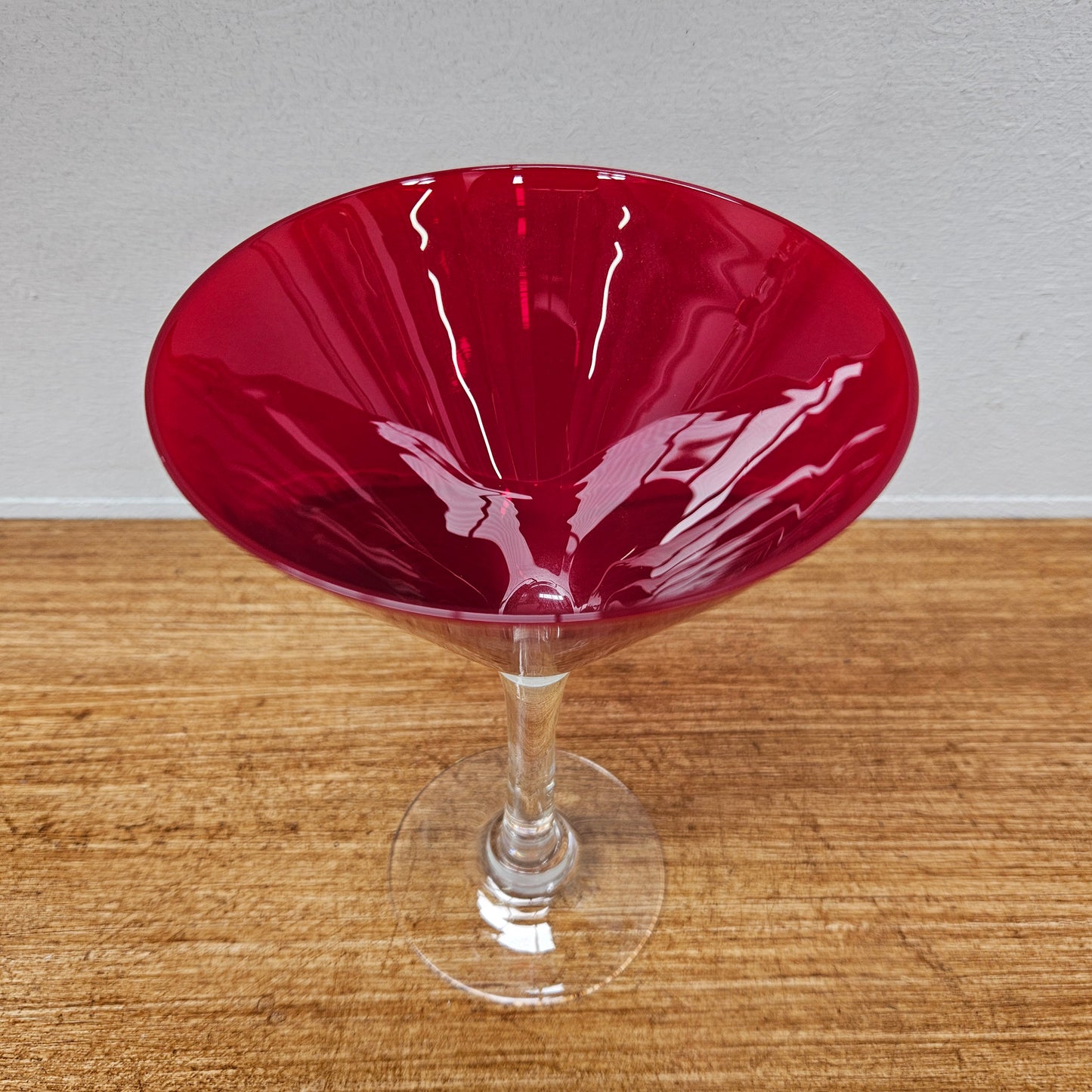 Vintage Ruby Red Martini Glass