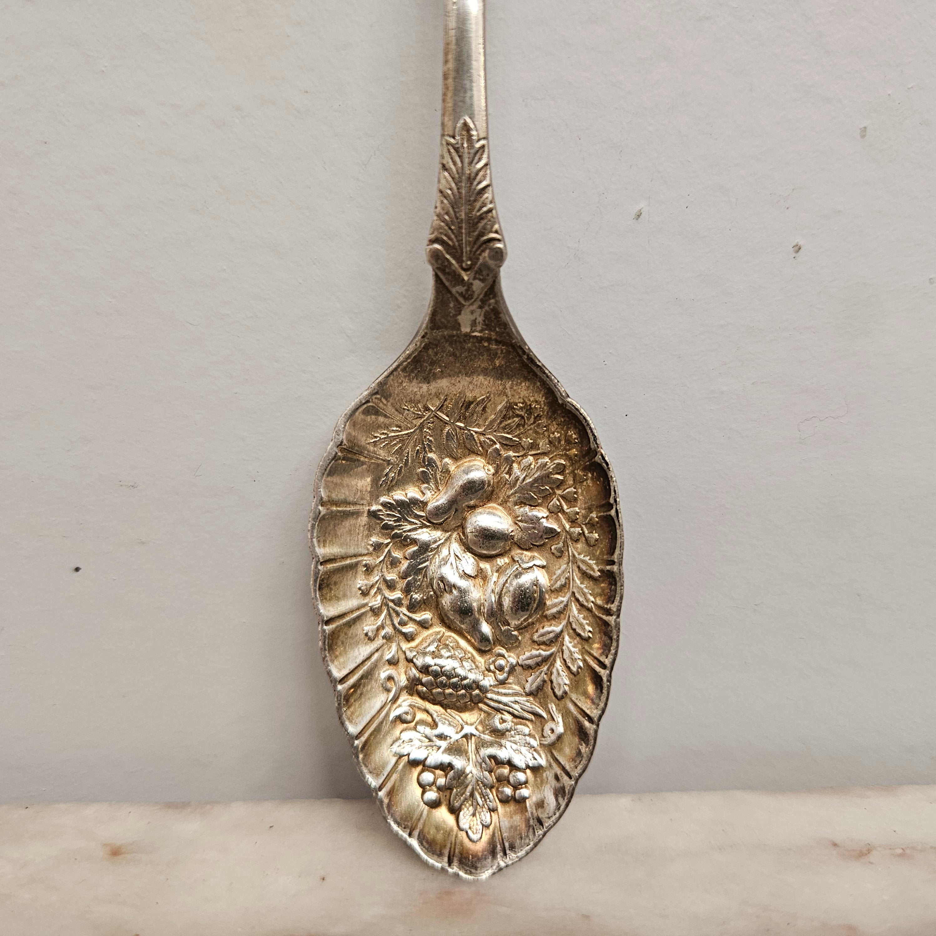 Victorian English Silver Plated Berry Spoon