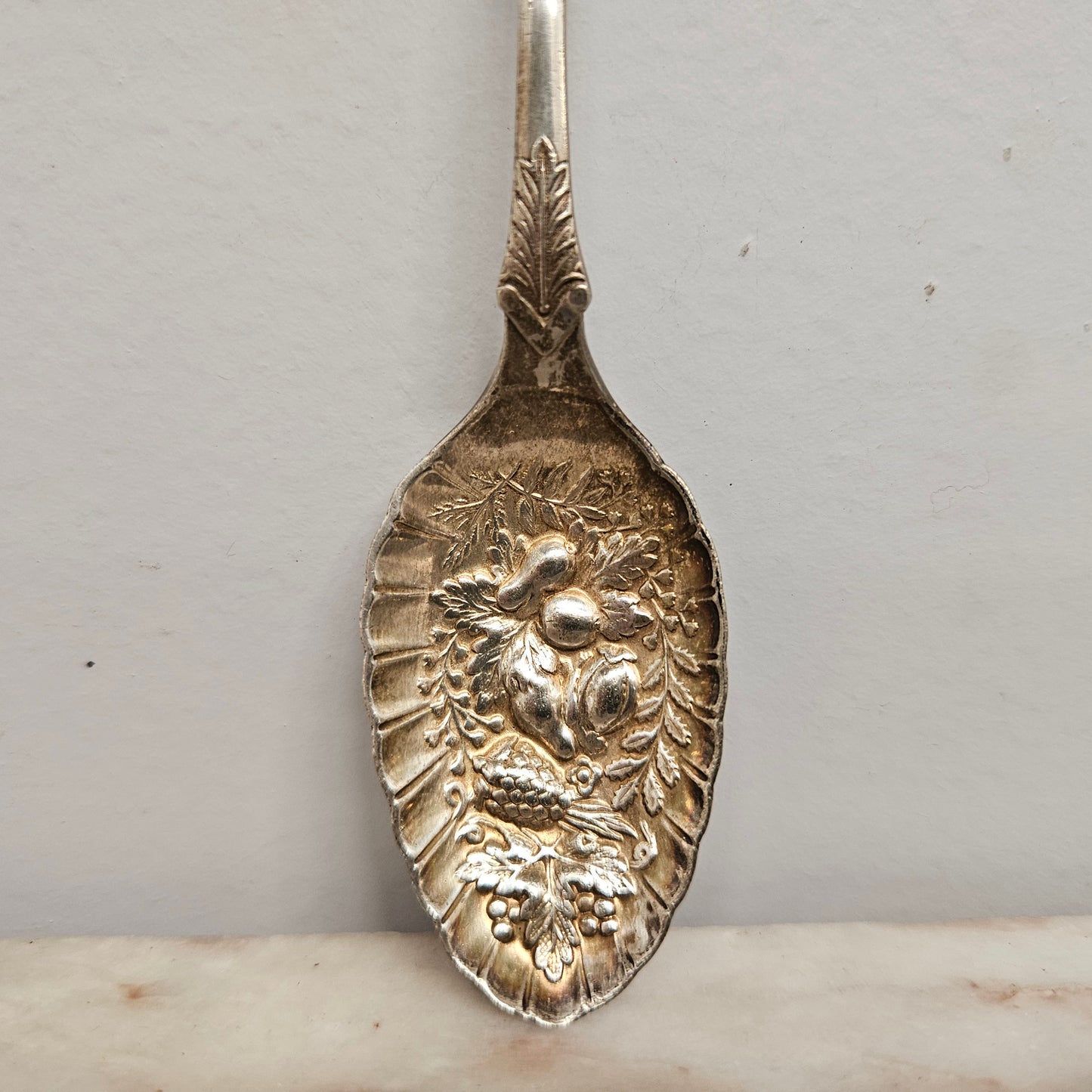 Victorian English Silver Plated Berry Spoon