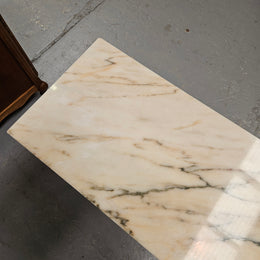 Louis XVI Style Gilt Console Table With Marble Top