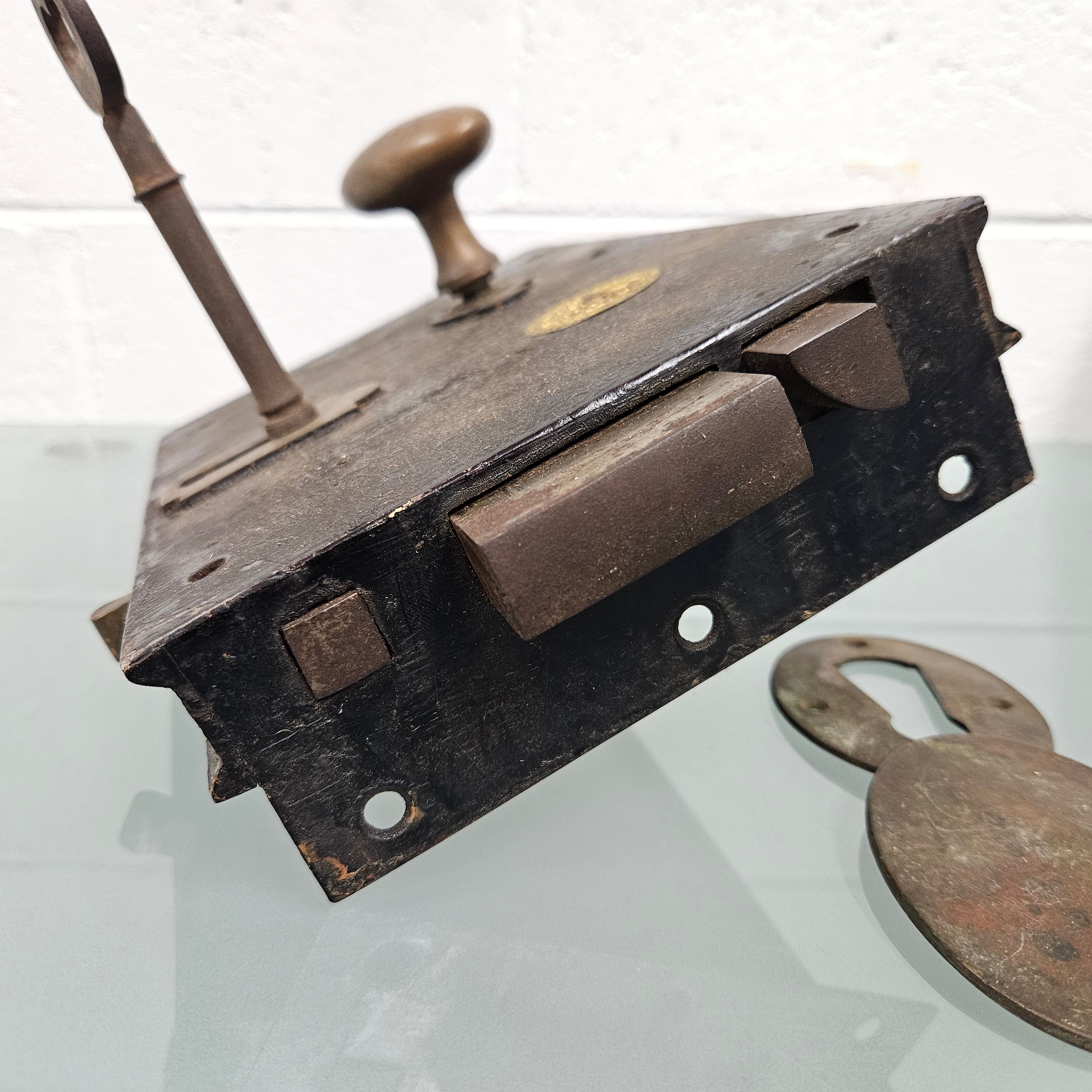 Antique Door Lock With Key | Antique & Vintage | Moonee Ponds Antiques | Australia Wide Delivery
