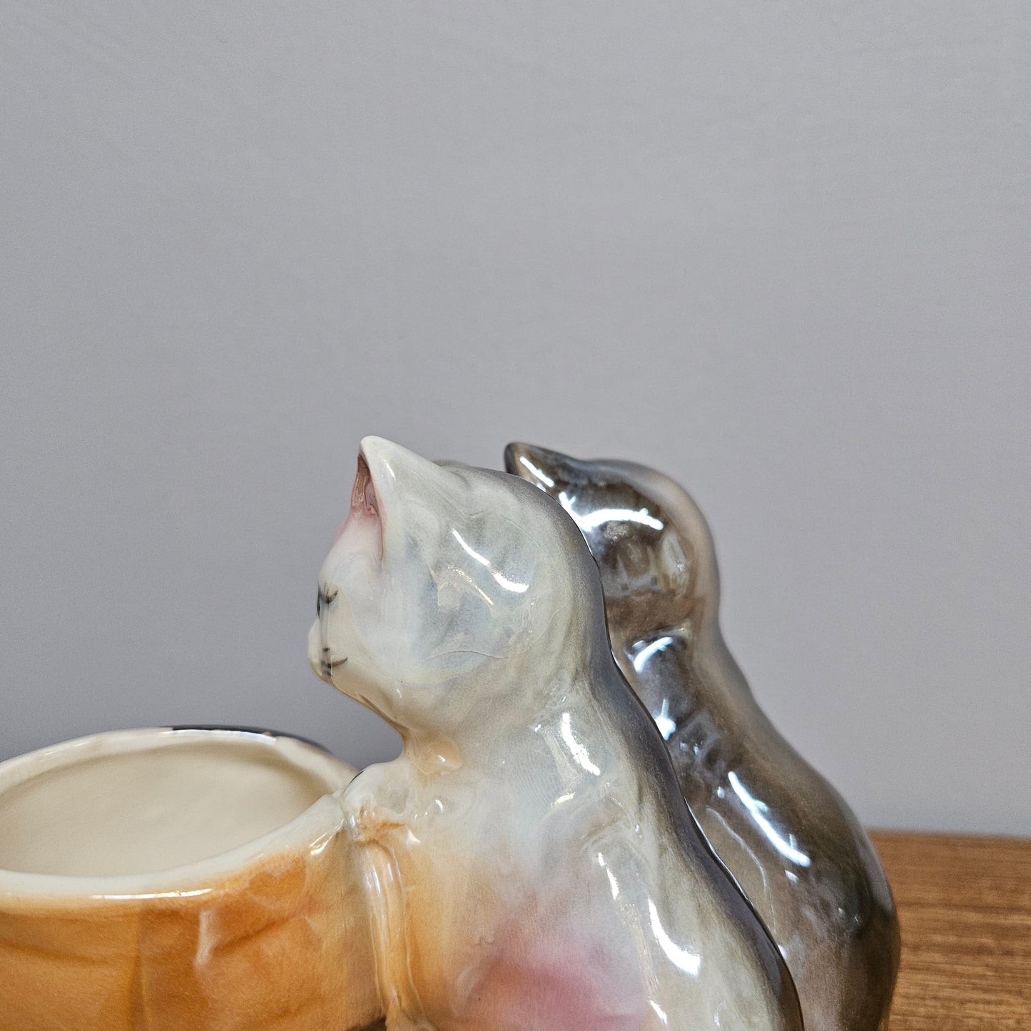 Vintage Lustre Cat and Boot Vase