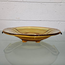 Art Deco Amber Glass Float Bowl | Antique & Vintage | Moonee Ponds Antiques | Australia Wide Delivery