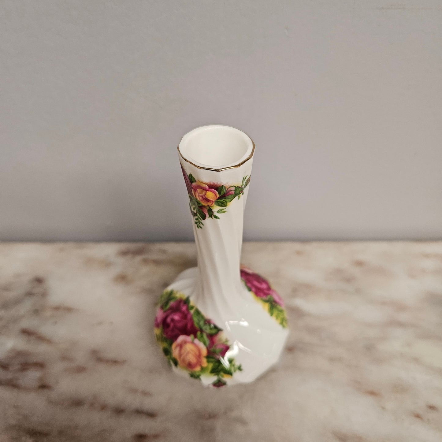 Vintage Roses Narrow Neck Vase