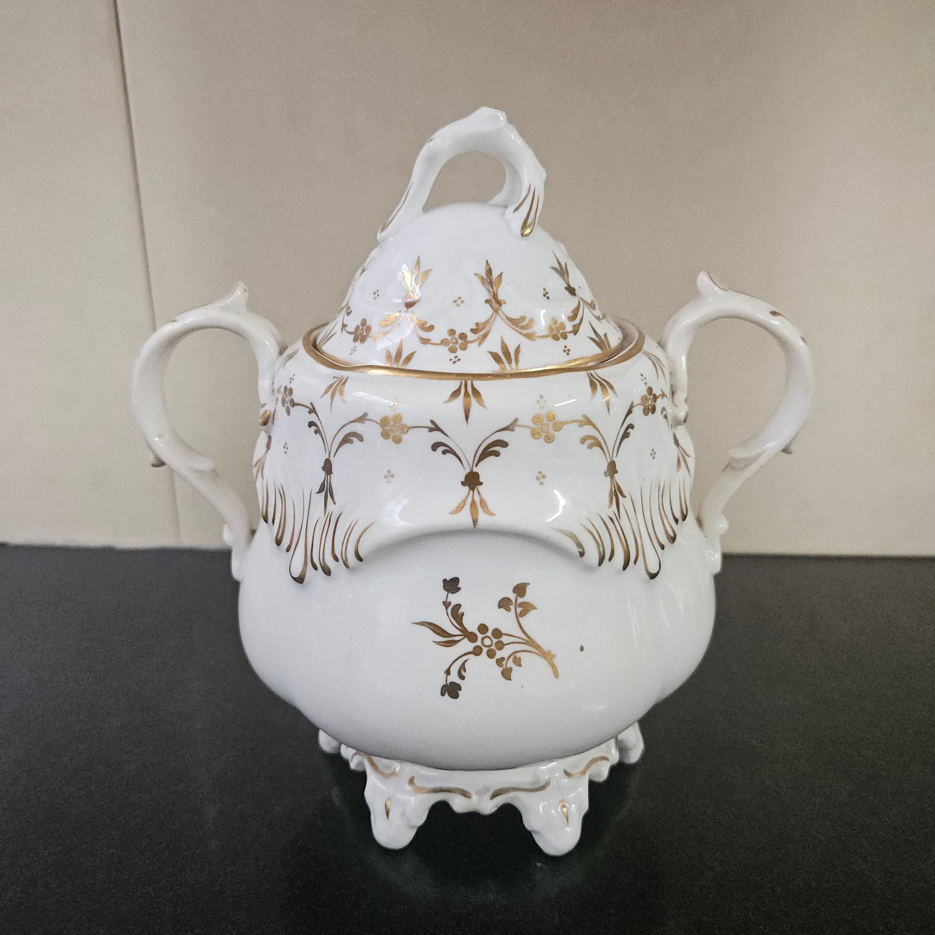 Early Victorian Coalport Sucrier | Antique & Vintage | Moonee Ponds Antiques | Australia Wide Delivery