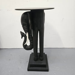 Unusual Hand Carved Ebonized Timber Elephant Side Table | Antique & Vintage | Moonee Ponds Antiques | Australia Wide Delivery