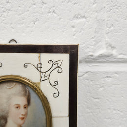 Antique Miniature Portrait Maria Codway