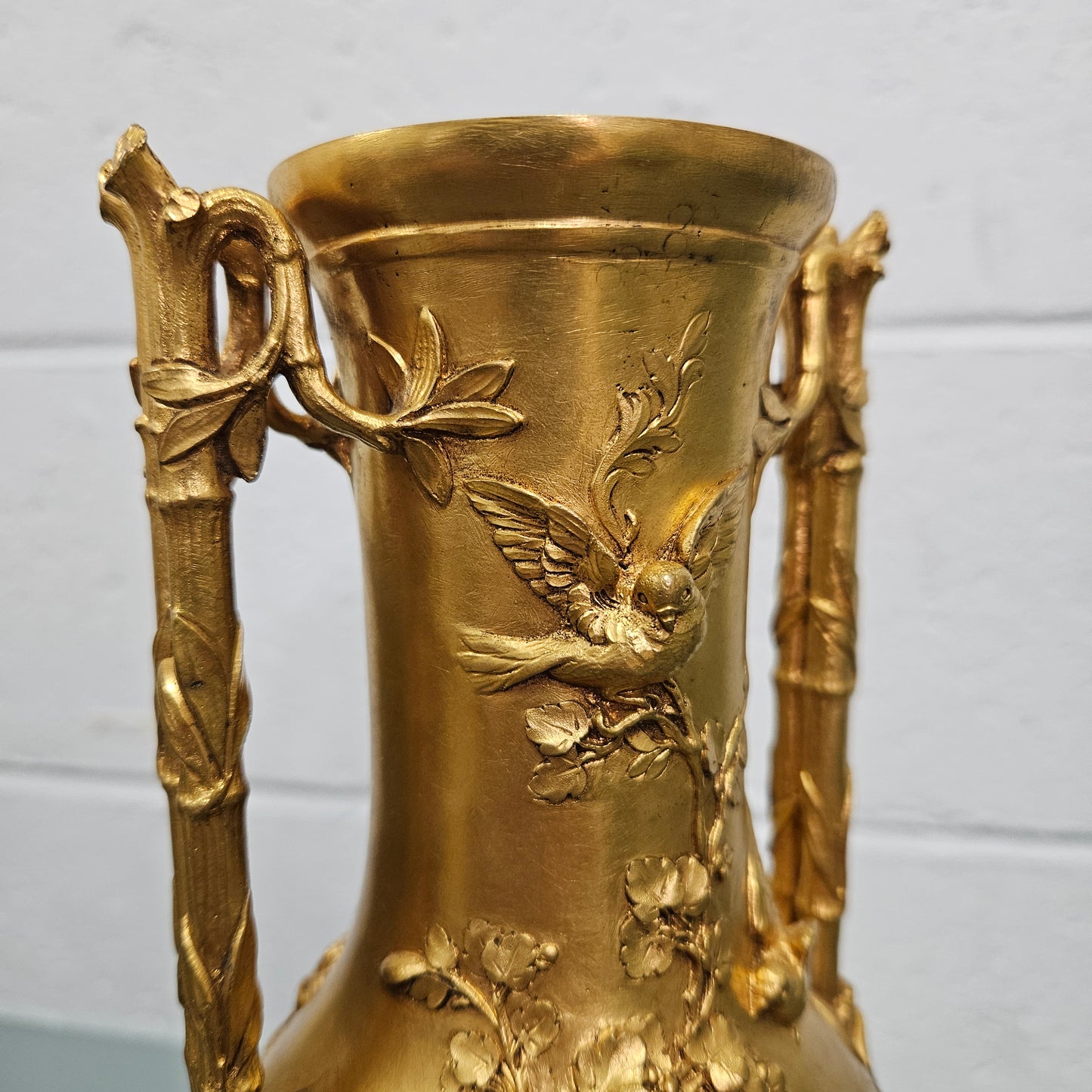 Finely Detailed 19th Century Gilt Bronze Vase