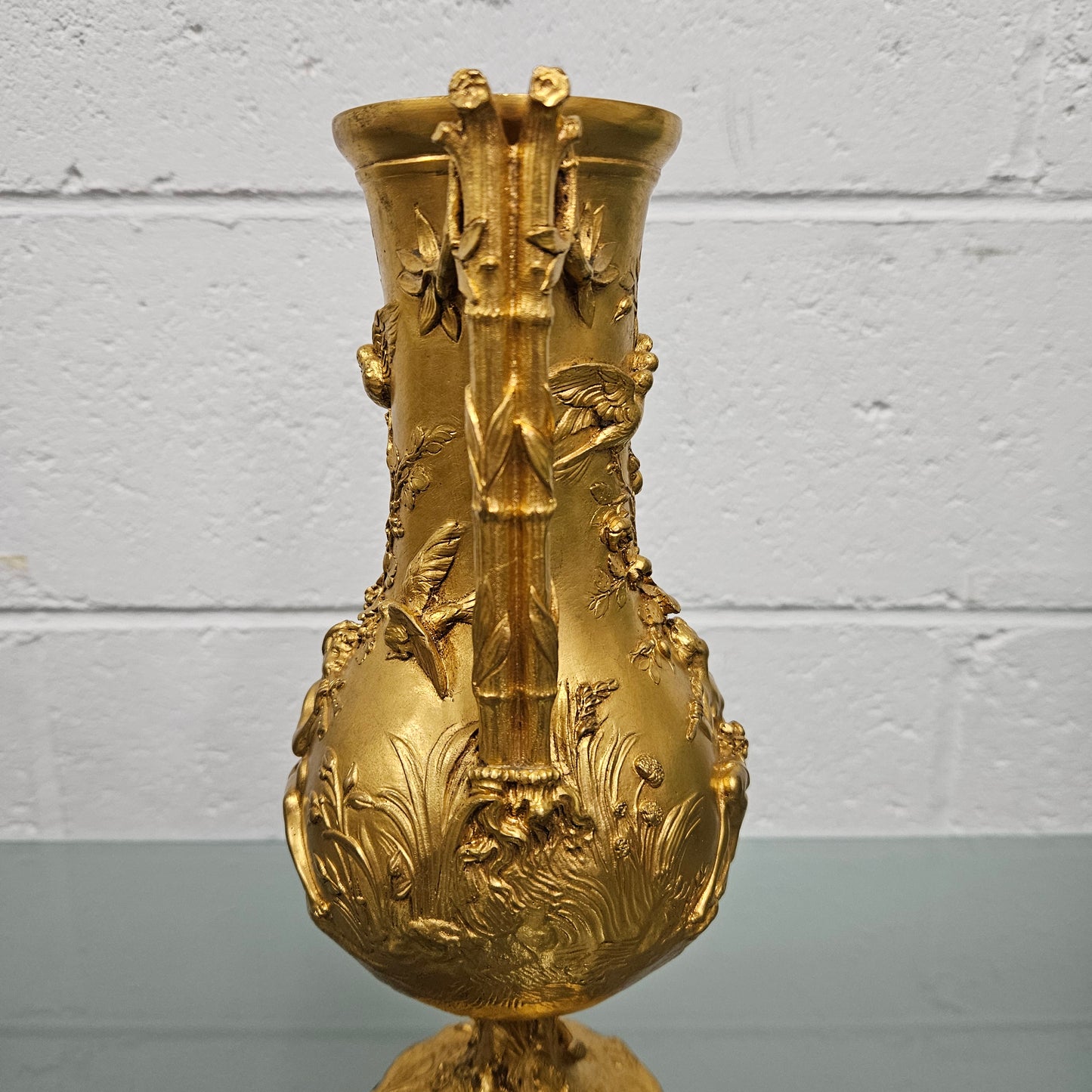 Finely Detailed 19th Century Gilt Bronze Vase