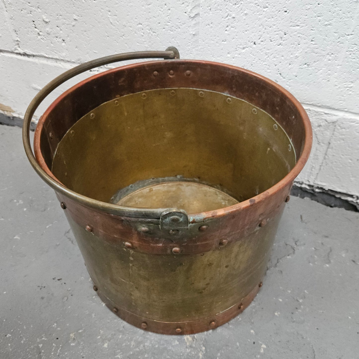 Antique Copper & Brass Bucket