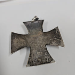 Sterling Silver & Turquoise Maltese Cross Pendant | Antique & Vintage | Moonee Ponds Antiques | Australia Wide Delivery