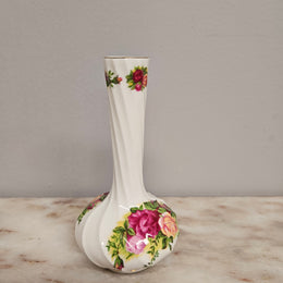 Vintage Roses Narrow Neck Vase