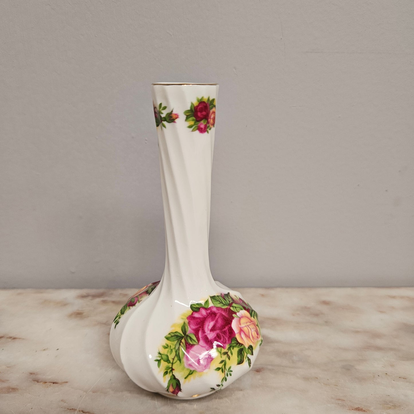 Vintage Roses Narrow Neck Vase