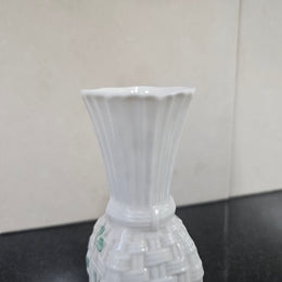 Small Belleek Ireland Shamrock Vase