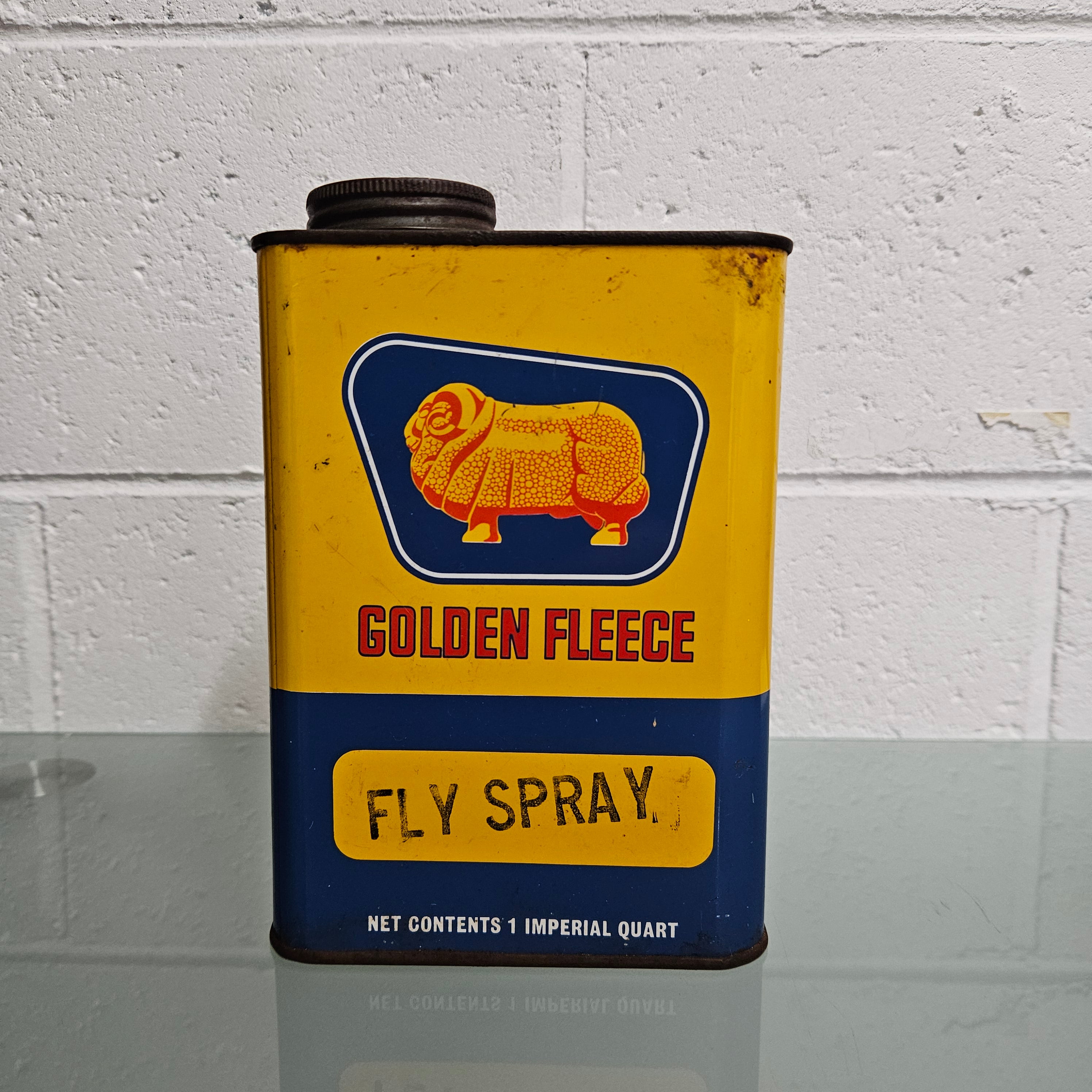 Very Rare Golden Fleece "Fly Spray" 1 Imperial Quart Tin | Antique & Vintage | Moonee Ponds Antiques | Australia Wide Delivery