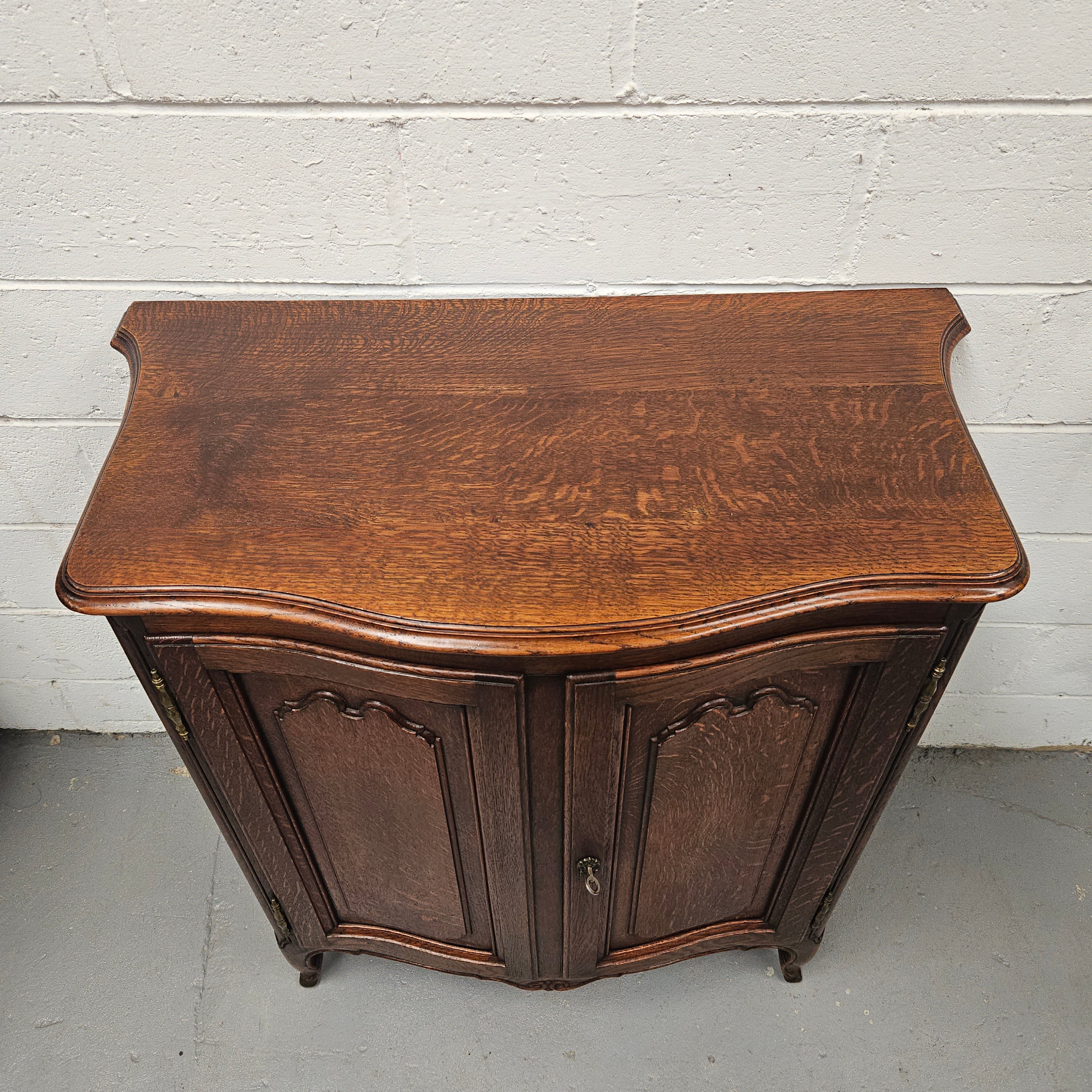 Elegant Louis XV Style French Oak Two Door Side Cupboard | Antique & Vintage | Moonee Ponds Antiques | Australia Wide Delivery