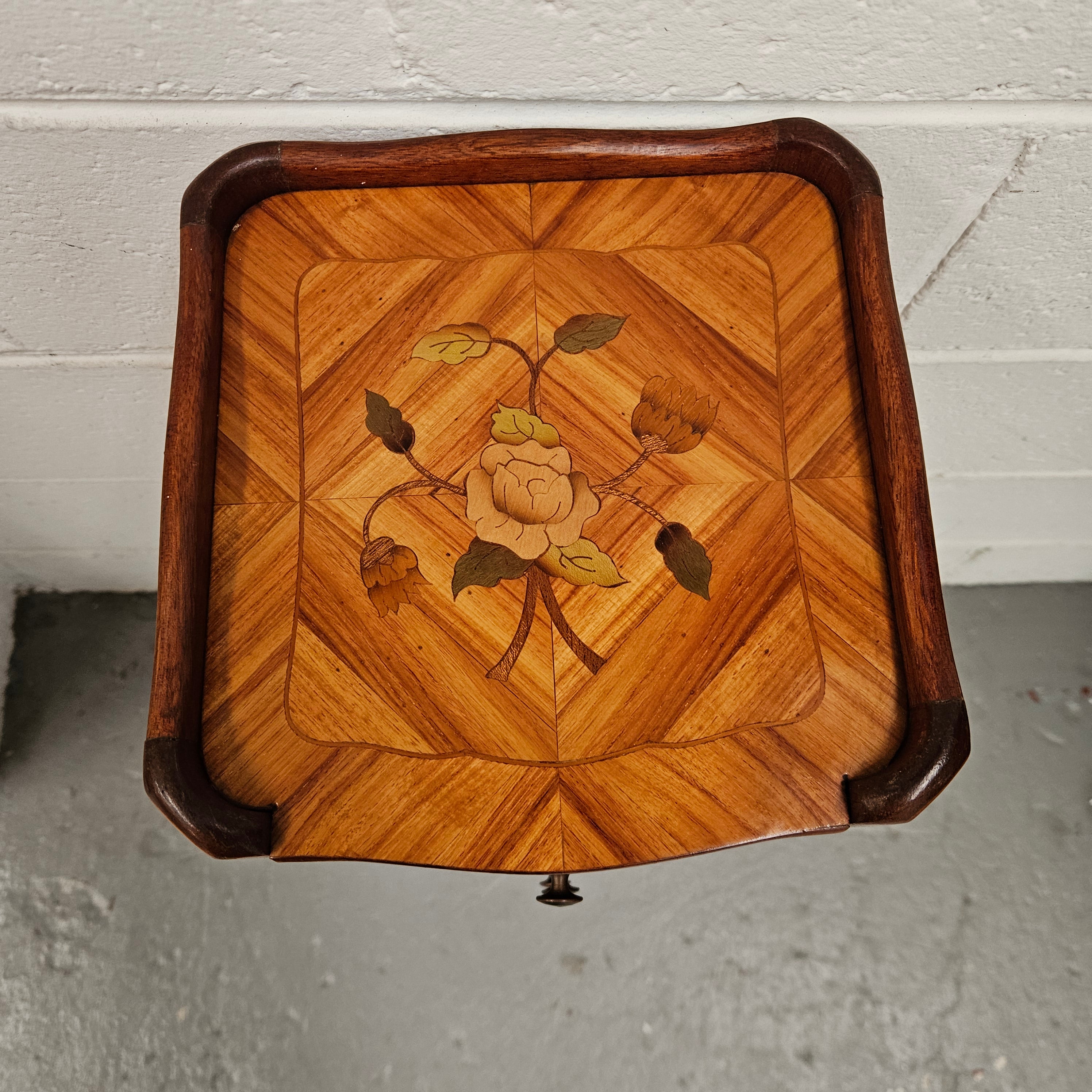 Miniature Marquetry Inlaid Louis XV Style Lamp Table | Antique & Vintage | Moonee Ponds Antiques | Australia Wide