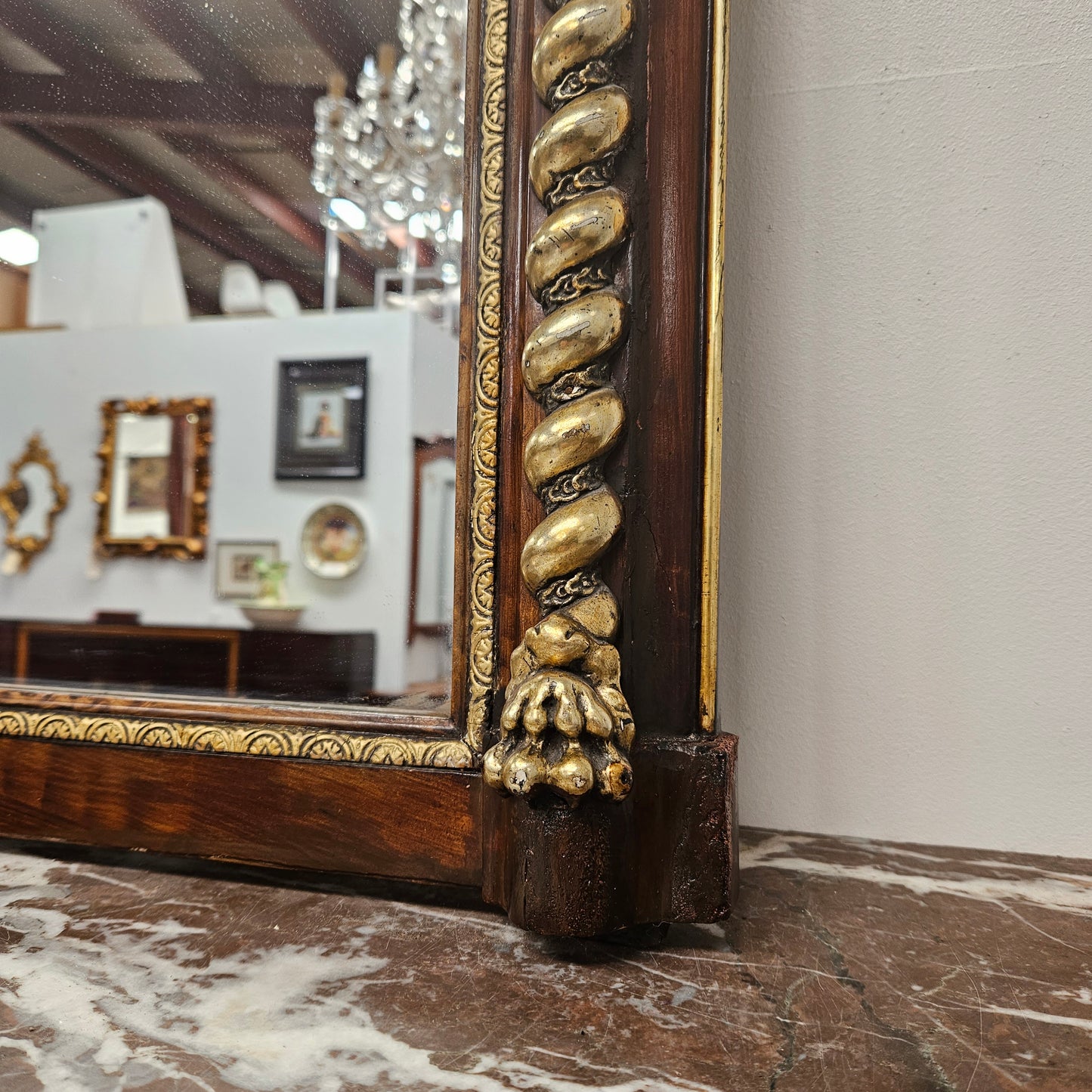 Stunning French Baroque Style Mantel Mirror