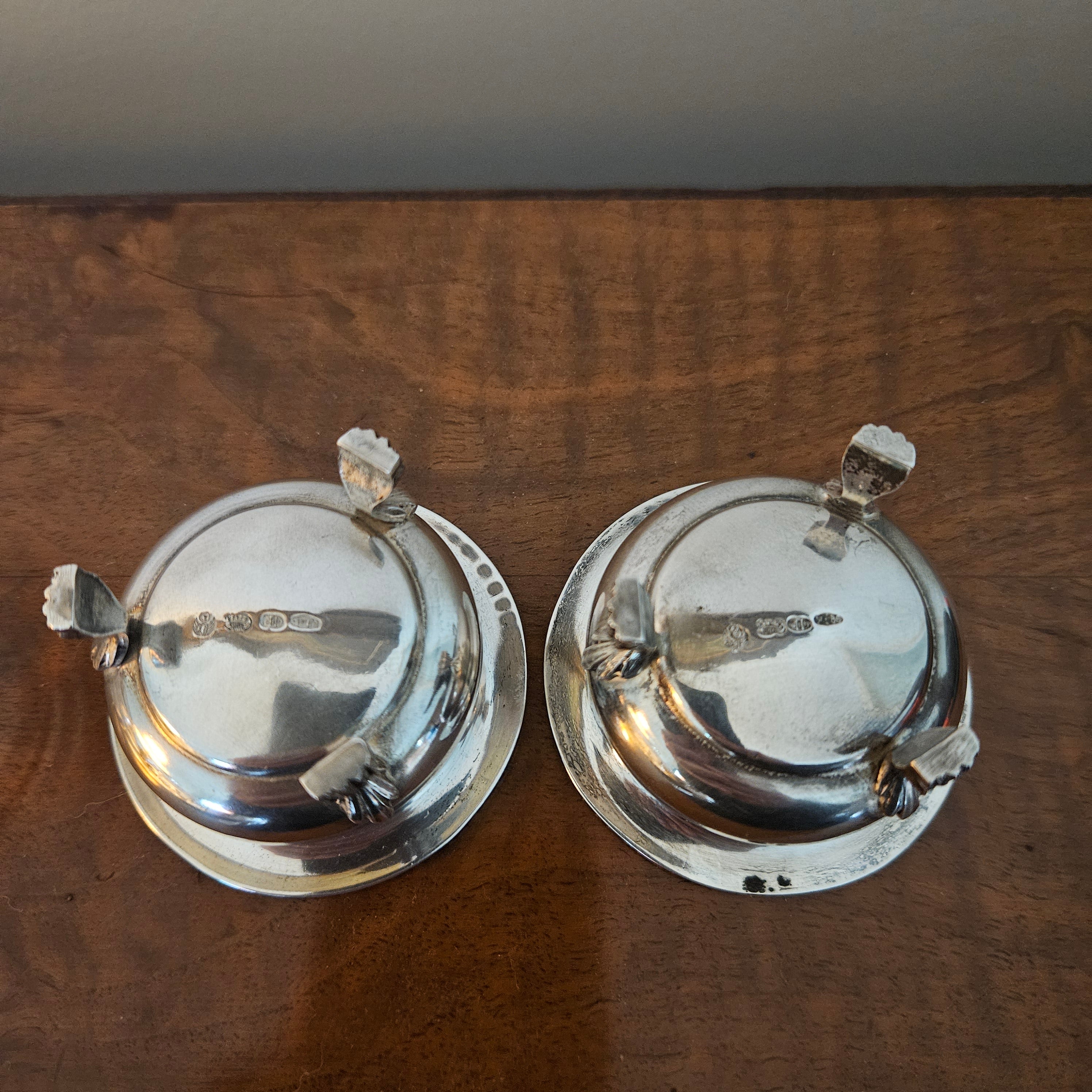 Pair of Vintage Silver & Glass Salts | Antique & Vintage | Moonee Ponds Antiques | Australia Wide Delivery