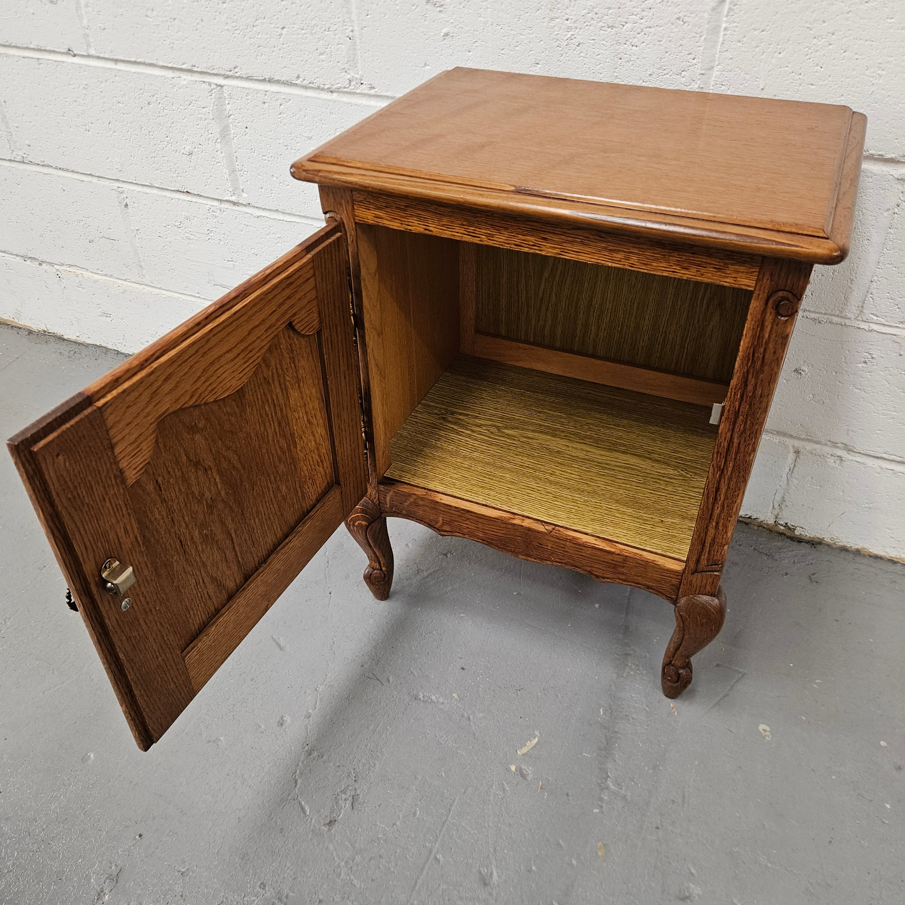 French Oak Louis XV Style Single Bedside