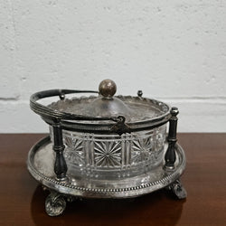 Victorian Walker & Hall Silver & Glass Insert Butter Dish | Antique & Vintage | Moonee Ponds Antiques | Australia Wide Delivery
