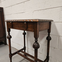 Period Oak Side Table With Drawer | Antique & Vintage | Moonee Ponds Antiques | Australia Wide Delivery