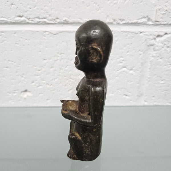 Unusual antique African bronze native figure. In good original condition. 