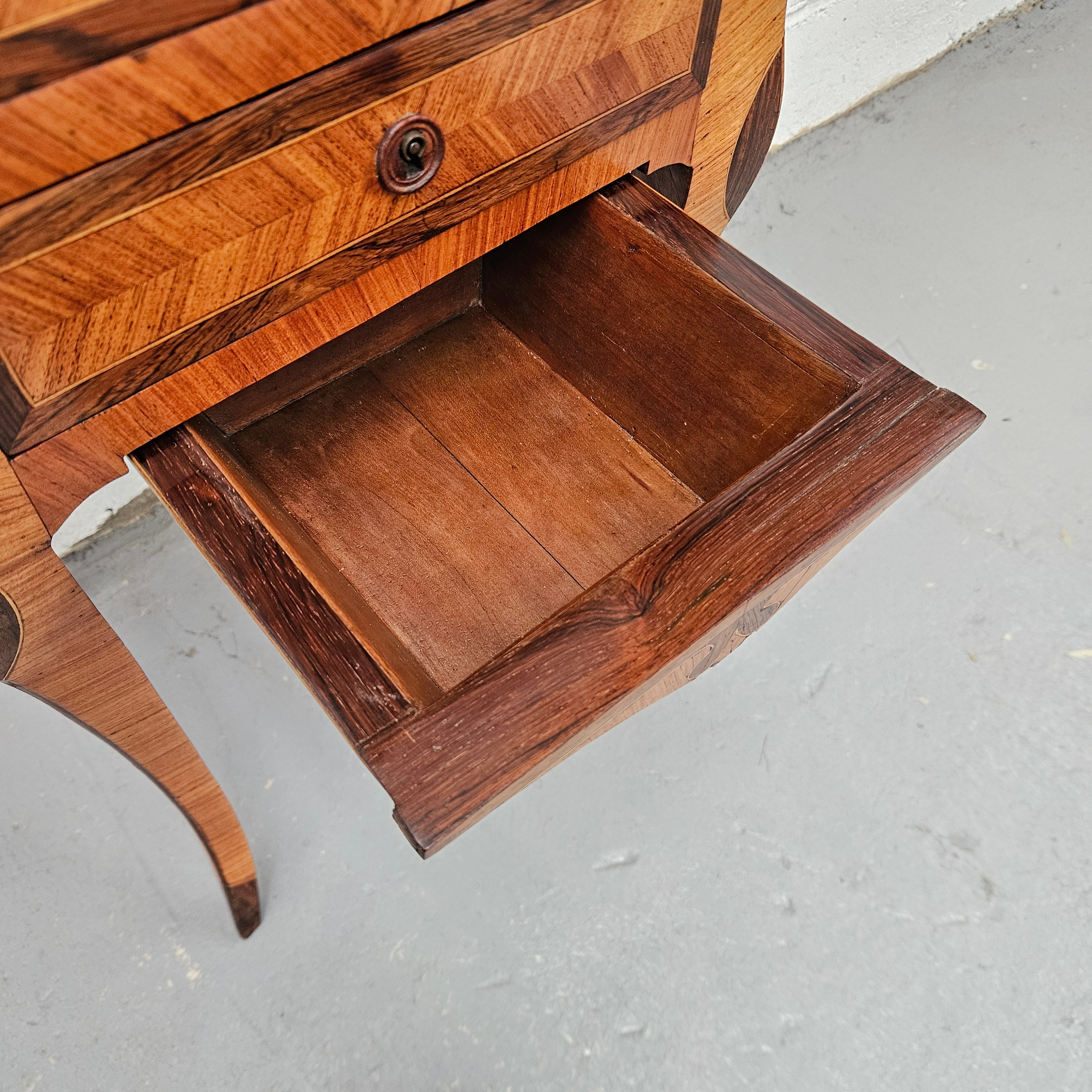 French Louis XVth Rosewood & Kingwood Side Table/Sewing Table | Antique & Vintage | Moonee Ponds Antiques | Australia Wide Delivery