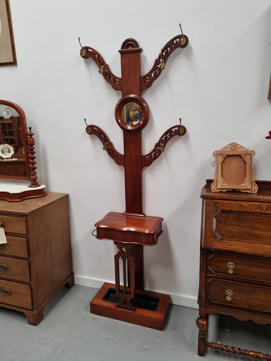 Mid Victorian Mahogany Tree Shaped Hall Stand