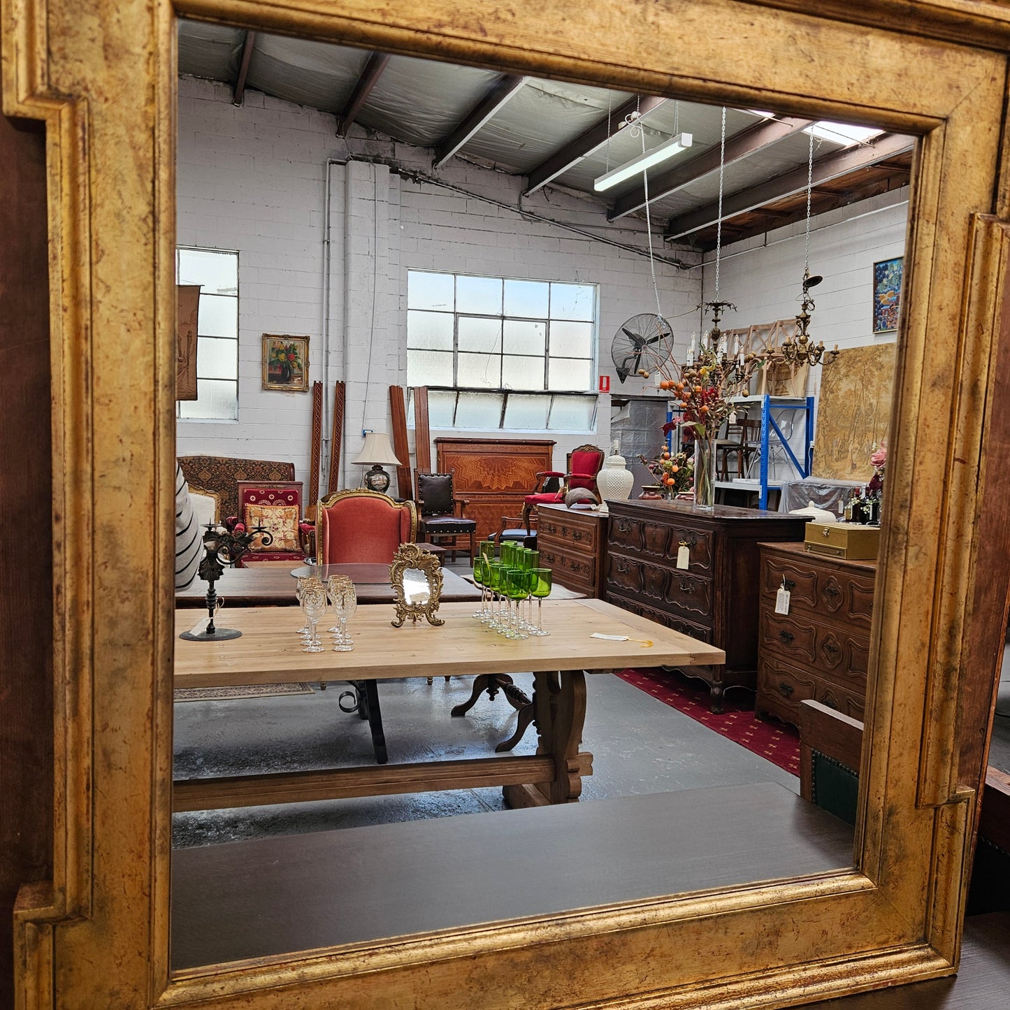 Empire Style Gilt Mantle Mirror