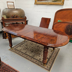 1980's Mahogany Reproduction Extension Table | Antique & Vintage | Moonee Ponds Antiques | Australia Wide Delivery