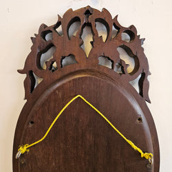Beautiful Jarrah Carved Oval Wall Mirror | Antique & Vintage | Moonee Ponds Antiques | Australia Wide Delivery