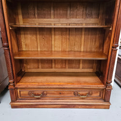 Henry 2nd Style 19th Century Walnut Open Bookcase With Drawer | Antique & Vintage | Moonee Ponds Antiques | Australia Wide Delivery