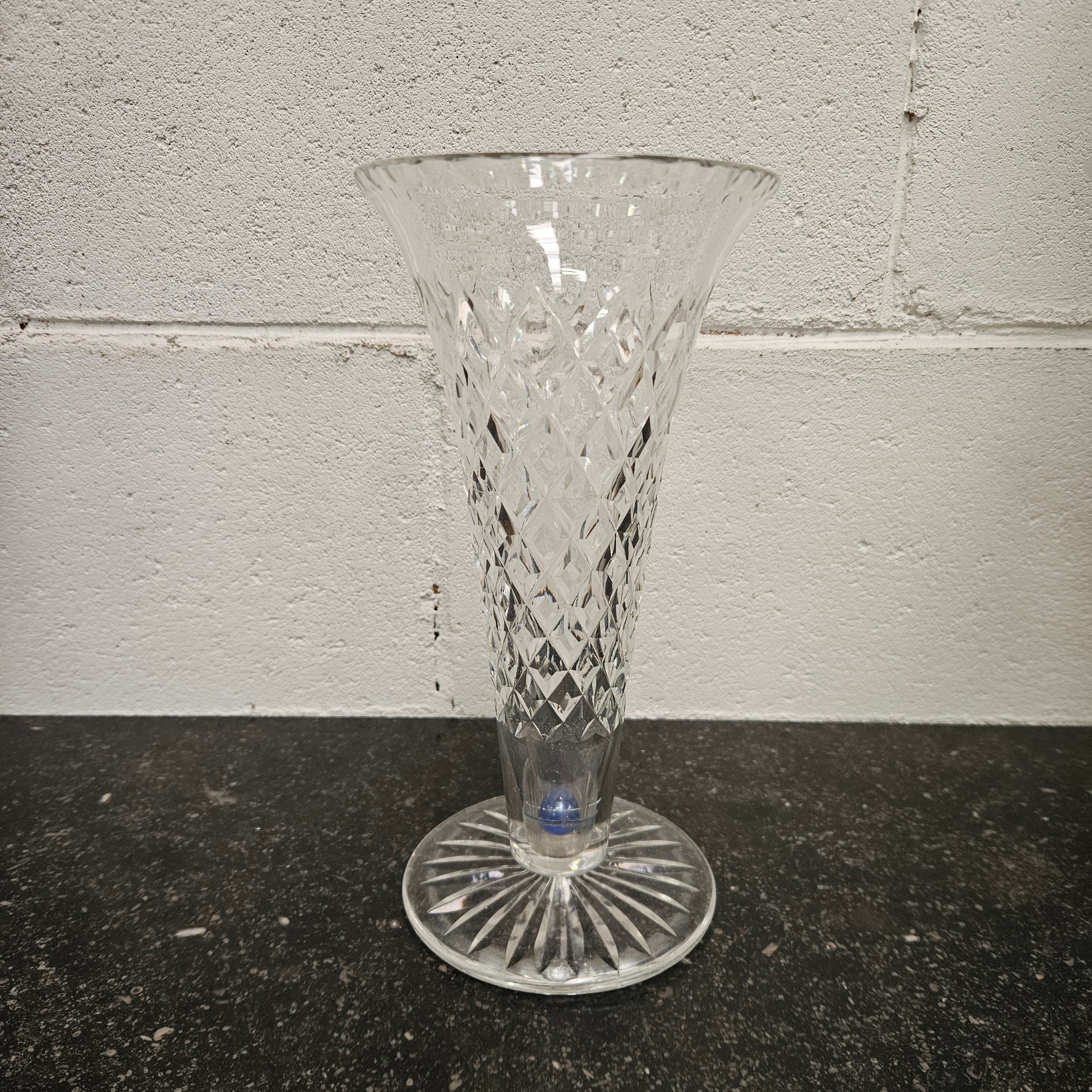 Vintage Crystal Glass Vase With Marble | Antique & Vintage | Moonee Ponds Antiques | Australia Wide Delivery