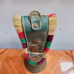Vintage Cow Or Goat Brass Bell & Fringed Leather Strap | Antique & Vintage | Moonee Ponds Antiques | Australia Wide Delivery