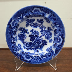 Signed Victorian Flow Blue Bowl | Antique & Vintage | Moonee Ponds Antiques | Australia Wide Delivery