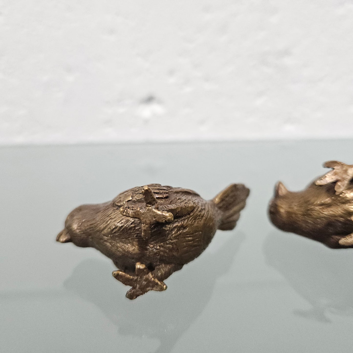 Antique Pair of Bronze Birds