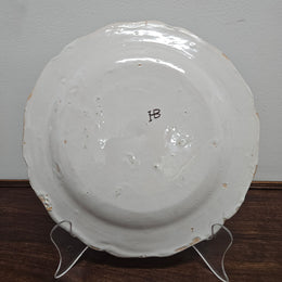 Rustic Hand Painted 19th Century Quimper Majolica Plate