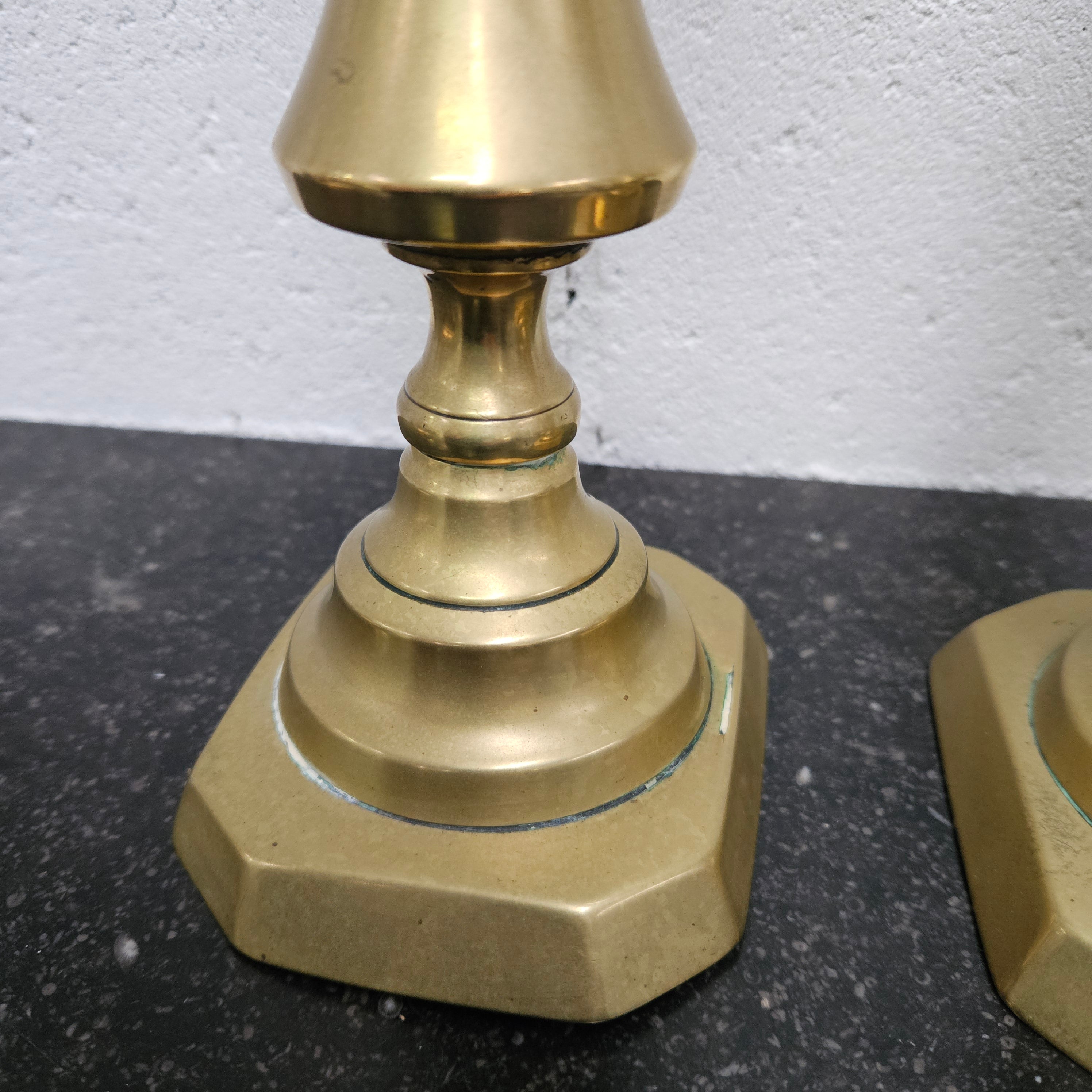 Pair of Mid 19th Century English Brass Candlesticks | Antique & Vintage | Moonee Ponds Antiques | Australia Wide Delivery