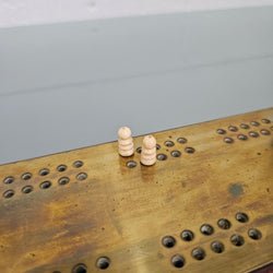 Vintage Brass & Timber Cribbage Board | Antique & Vintage | Moonee Ponds Antiques | Australia Wide Delivery