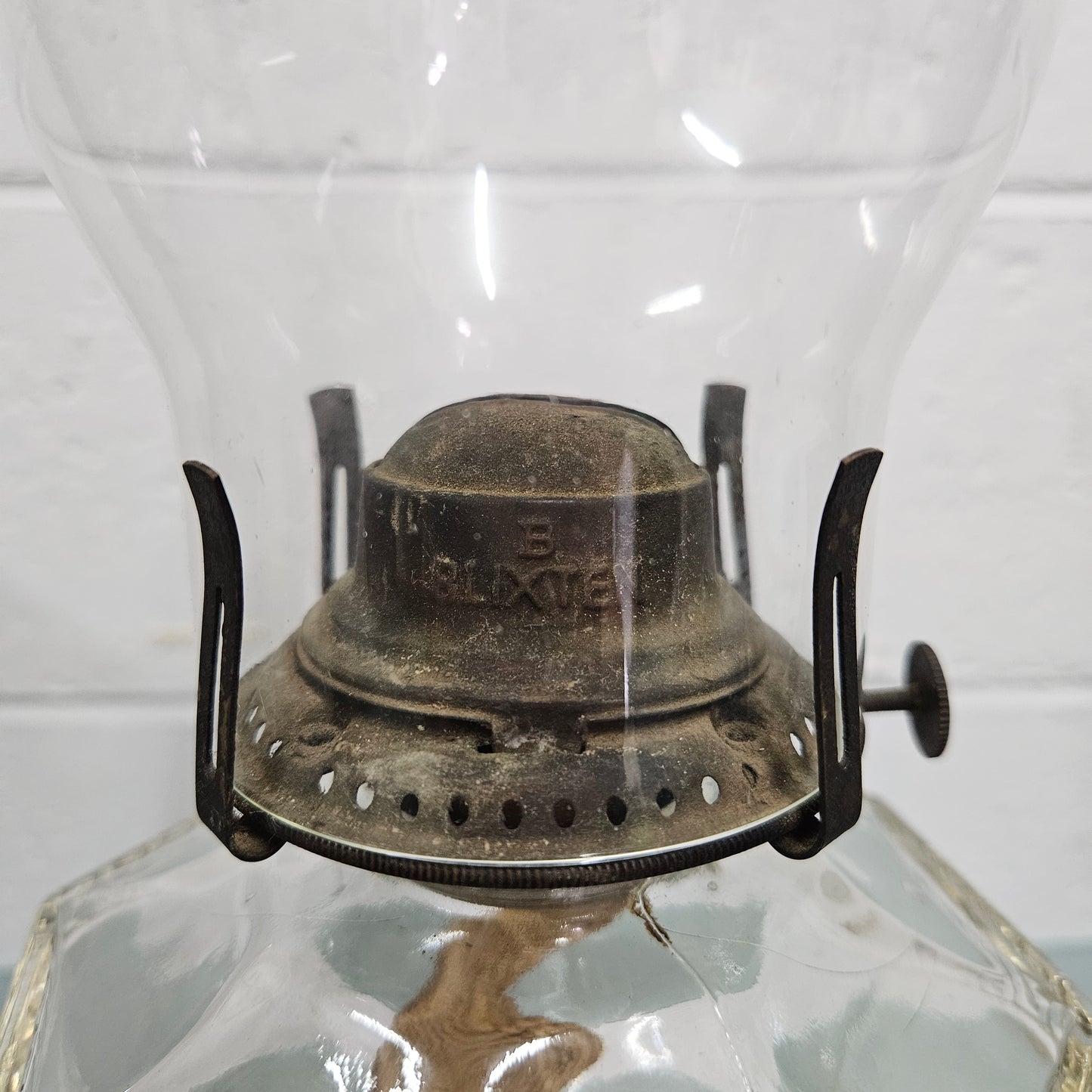 Vintage Clear Glass Kero Lamp