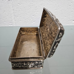 Superb English Sterling Silver Chester 1895 Jewelry / Trinket Box | Antique & Vintage | Moonee Ponds Antiques | Australia Wide Delivery