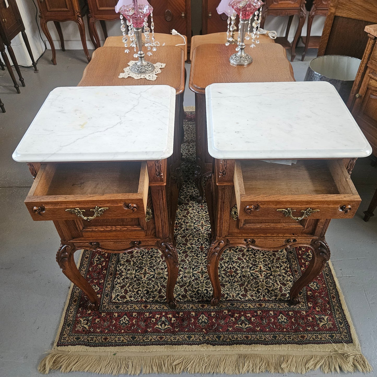 Louis XV Style Pair of Bedside Cabinets