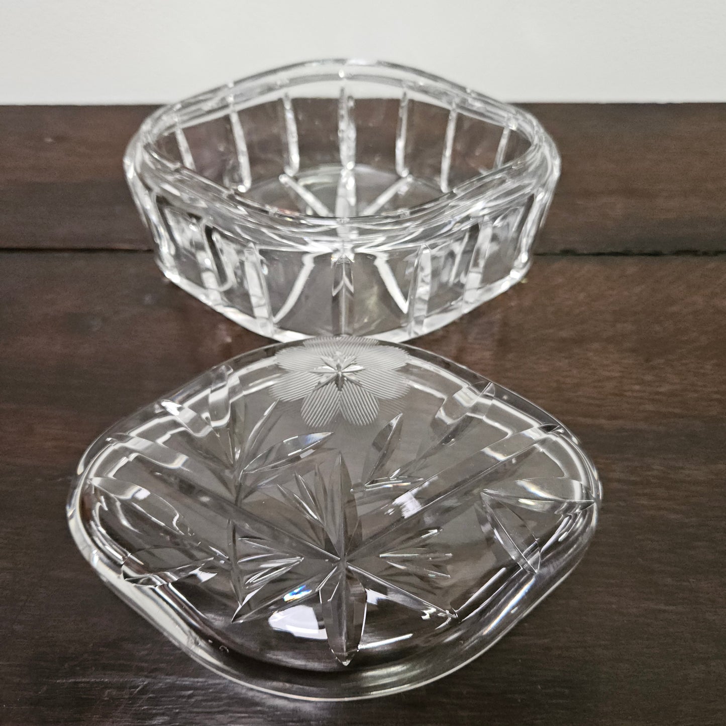 Vintage Crystal Lidded Box