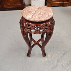 Vintage Marble Top Chinese Pedestal | Antique & Vintage | Moonee Ponds Antiques | Australia Wide Delivery